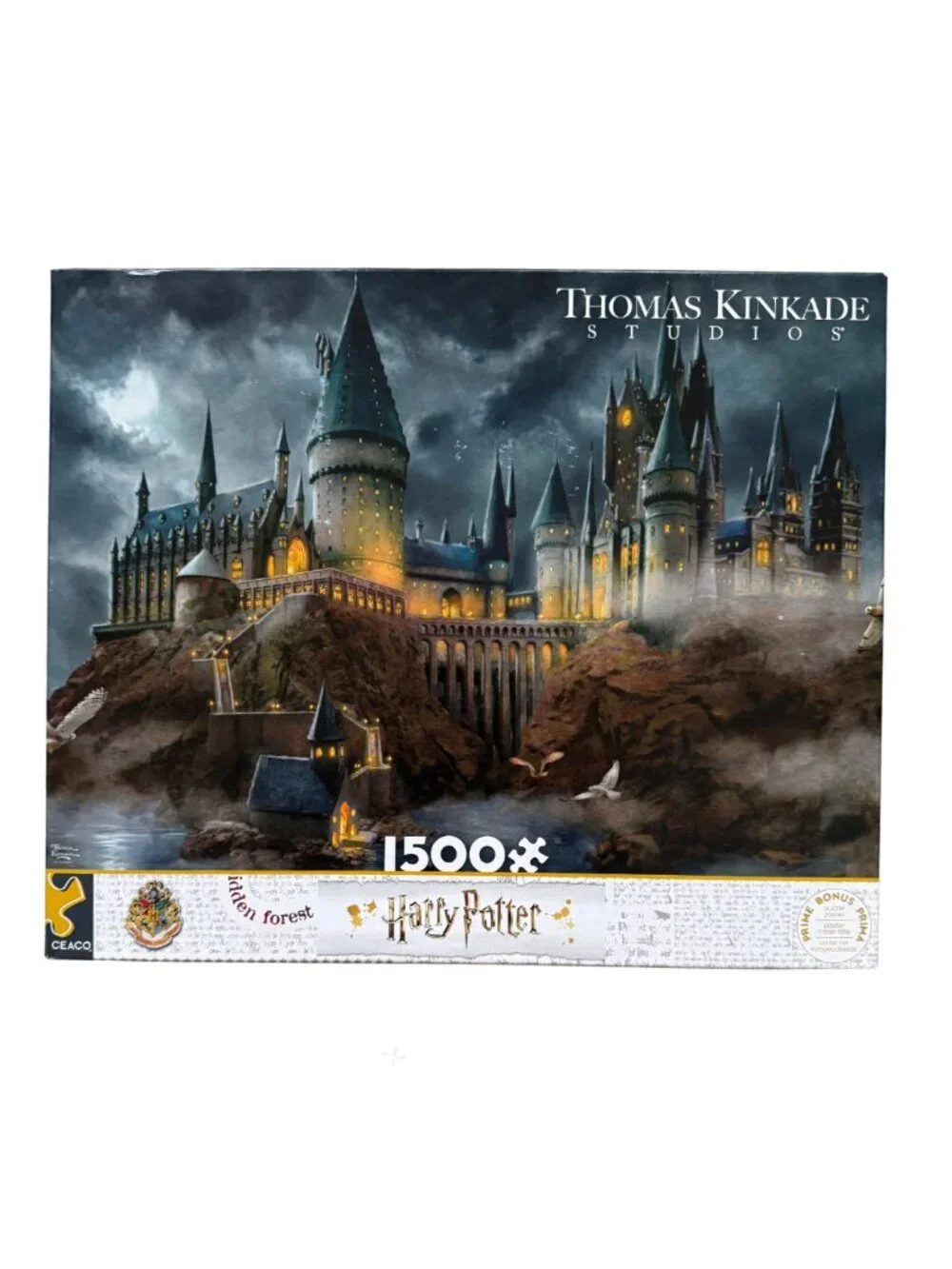 Harry Potter Hogwart's Castle Thomas Kincaid 1500 Piece Jigsaw Puzzle - Picture 2 of 5